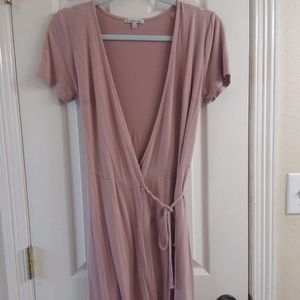 Deep V Wrap Dress